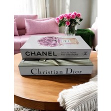 2li Kitap Kutu Seti Chanel&dıor Dekoratif Kutu Set
