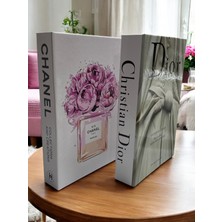 2li Kitap Kutu Seti Chanel&dıor Dekoratif Kutu Set