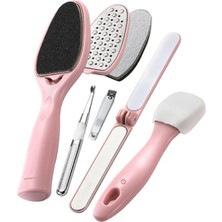 Tekno Trust PSC52 Topuk Tırnak Törpülü Tırnak Makaslı Pedikürlü Ayak Bakım Seti Pembe