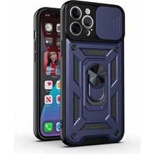 Piyasa Sepeti Kızaklı Tank Kılıf Apple iPhone 11 Pro Max Lacivert