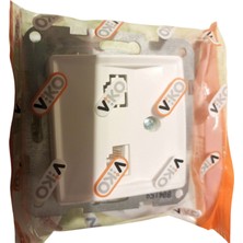 Linnera-Rollina  90440013  Tekli Nümeris Cat3 Mek+Kapak+Çerçeve Beyaz