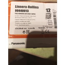 Linnera-Rollina  90440013  Tekli Nümeris Cat3 Mek+Kapak+Çerçeve Beyaz