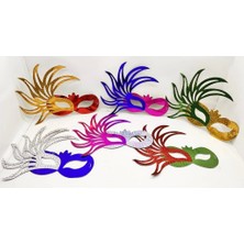 Nessiworld Rengarenk Kağıt Malzemeden Imal Parti Balo Maskesi 6 Adet