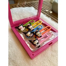 The Littles Kids Kız Çocuk Sanrio Kuromi Figürlü Kutulu Pembe Turuncu Mavi Sarı Yeşil Renkli Pensli Yan Toka Seti