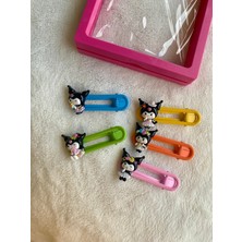 The Littles Kids Kız Çocuk Sanrio Kuromi Figürlü Kutulu Pembe Turuncu Mavi Sarı Yeşil Renkli Pensli Yan Toka Seti