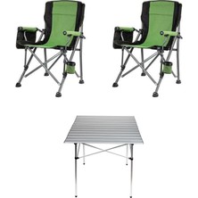 Madfox 2 Li Roxy Kamp Sandalyesi ve Alüminyum Kamp Masası Set