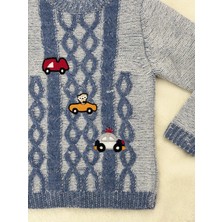 Kurgan Tekstil Erkek Çocuk Arabalı Triko Kazak (1-4 Yaş)