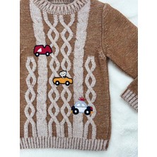 Kurgan Tekstil Erkek Çocuk Arabalı Triko Kazak (1-4 Yaş)