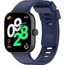 Bilişim Akademi  Xiaomi Redmi Watch 4 Uyumlu Slikon Kordon Yumuşak Kordon Renkli - Lacivert