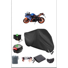 Falcon Fr-177 Için Arka Çanta Ve Kilit Uyumlu Siyah Motosiklet Branda, Güvenli