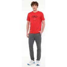 Lumberjack Renato 11ITL1030 0 Yaka Erkek Tshirt - Kirmizi
