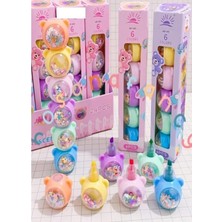 Artlantis Pullu Ayıcık Yumurtlayan Fosforlu Kalem 1 Paket 5 Renk Pullu Ayıcık Figürlü Işaret Kalemi Mini 5 Li Fosforlu Kalem