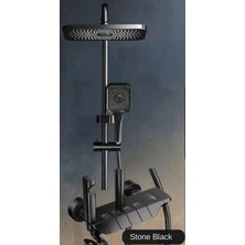 PowerS-Pro Yeni Nesil Robot, Kare Tepe Duş Seti Termostatlı Duş Sistemi Piyano Tuşlu Duş Seti