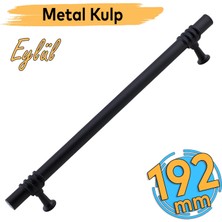 Badem10 Eylül (192 mm - 19.2 cm) Siyah Metal Mobilya Mutfak Çekmece Dolap Dolabı Kapak Kulbu Kulpları