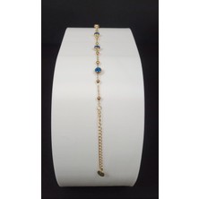Stainless Steel Nazar Boncuklu Bileklik