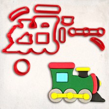 Butedo Tren Detay Kurabiye Kalıp Seti 9’lu