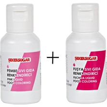 Butedo Sıvı Gıda Boyası - 20ML - Pembe ve Fusya