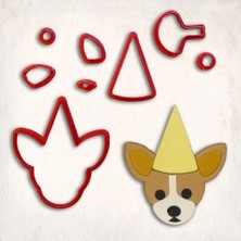 Butedo Doğum Günü Köpek-2 Detay Kurabiye Kalıp Seti 8 Parça