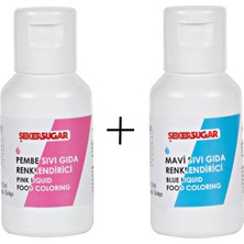 Butedo Sıvı Gıda Boyası - 20ML - Pembe ve Mavi