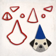 Butedo Doğum Günü Köpeği Detay Kurabiye Kalıp Seti 7 Parça