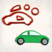 Butedo Vosvos Araba Detay Kurabiye Kalıp Seti 5’li