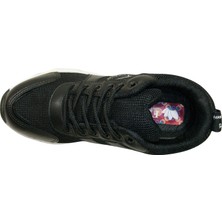 Flet Siyah Beyaz Yüksek Topuklu Bağcıklı Sneakers Spor Ayakkabı
