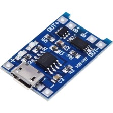 TP4056 Mikro USB Akım Korumalı 1A 3,7V Lityum Pil Şarj Devresi