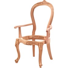 Mobilya Baba Ipsala Kollu Sandalye Cilasız Ham Ahşap