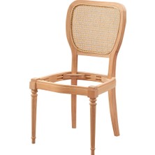 Mobilya Baba Eceabat Hasırlı Sandalye Cilasız Ham Ahşap