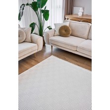 Apex Halı Origami 6911 Beyaz Gri Yumuşak Dokulu Iskandinav Desenli Halı