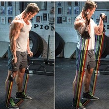 Ozcmax 11 Parça Lateks Egzersiz Bandı Çekme Halatı Egzersiz Seti