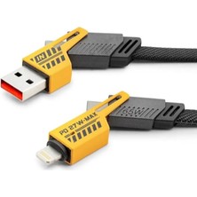 Subzero CL24 4in1 Type-C 65W To Usb-A + Type-C To Lightning 27W Hızlı Şarj Kablosu