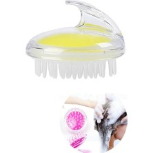 Ozcmax İnce Uçlu Şampuan Hazneli Silikon Duş Fırçası - Saç Yıkama Masaj Aleti