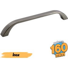 Badem10 Göksu (160 mm - 16 cm) Inox Metal Mobilya Mutfak Çekmece Dolap Dolabı Kapak Kulbu Kulpları