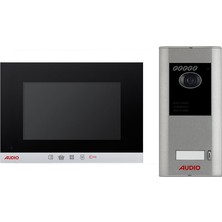 AUDIO 7'' Görüntülü Villa Set Bus Plus Beyaz Mekanik Buton