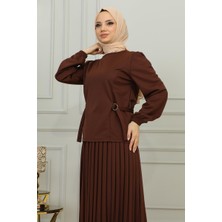 Orchid Style Bel Detaylı Piliseli Takım