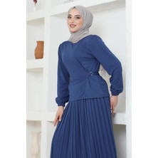 Orchid Style Bel Detaylı Piliseli Takım