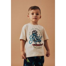 Name It NMMBENNIBO SS NREG TOP PB Ekru Erkek Çocuk Kısa Kol T-Shirt