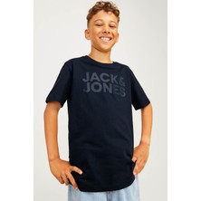 Jack & Jones Jjecorp Logo Tee Ss O-Nec Lacivert Erkek Çocuk Kısa Kol T-Shirt