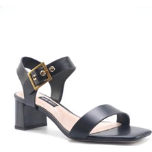 Nine West GELLA 5FX Siyah Kadın Topuklu Sandalet