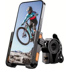 Motosiklet Telefon Tutacağı - 360° Dönebilen, 20-40MM Gidonlara Uyar, Akıllı Telefonlar 4.5-7.0 ile Uyumlu