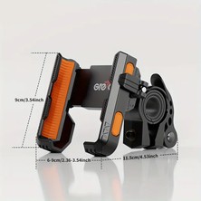 Motosiklet Telefon Tutacağı - 360° Dönebilen, 20-40MM Gidonlara Uyar, Akıllı Telefonlar 4.5-7.0 ile Uyumlu