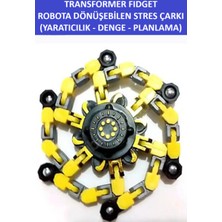 Dönüştürülebilir Robotik Stress Çarkı - Robotıc Fıdget Spınner -Renk:mavi
