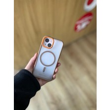 Apple Iphone 15 Uyumlu Magsafe Destekli Buz Cam Tasarımlı Telefon Kılıfı