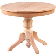 Mobilya Baba Sarayköy 100 Lük Yuvarlak Masa Cilasız Ham Ahşap