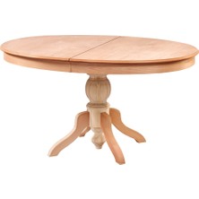 Mobilya Baba Sarayköy 150 Lik Oval Masa Cilasız Ham Ahşap