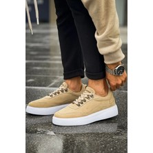 Shoecide SHO319 Bağcıklı Yüksek Taban Stamina Sbt Erkek Ayakkabı Kum