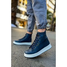 Shoecide SHO055 Bağcıklı Yüksek Taban Cbt Between Erkek Spor Bot Lacıvert