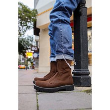 Chekich Shoecide SHO027 Fermuarlı Yüksek Taban Sst Quebec Erkek Bot Kahve
