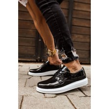 Shoecide SHO003 Bağcıklı Rahat Taban Rbt Pelle Verniciata Classica Erkek Klasik Ayakkabı Sıyah